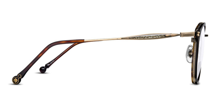 Alternative view of Matsuda M3114 Antique Gold Black Tortoise 47-21-142