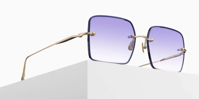 Alternative view of Matsuda M5005 Brushed Gold Caf&eacute; Blue Gradient