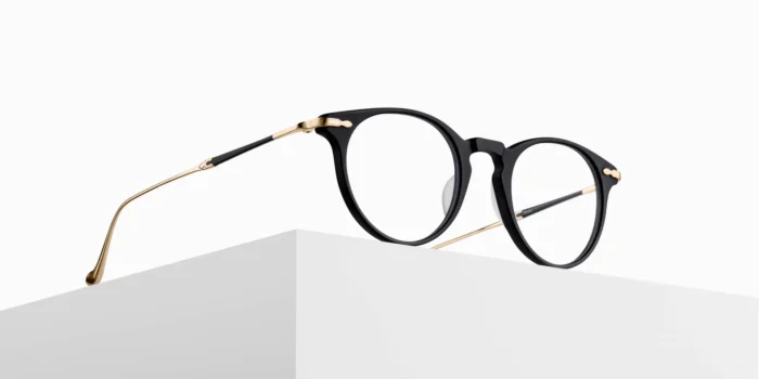 Alternative view of Matsuda M2056 Matte Black Brushed Gold 47-22-145