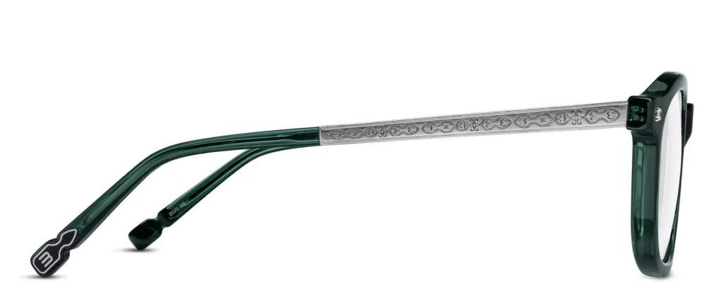 Montuur van Matsuda, gekozen door Martijn, vanaf de zijkant