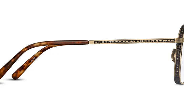 Alternative view of Matsuda M3101 Brushed Gold Matte Black 52-21-145